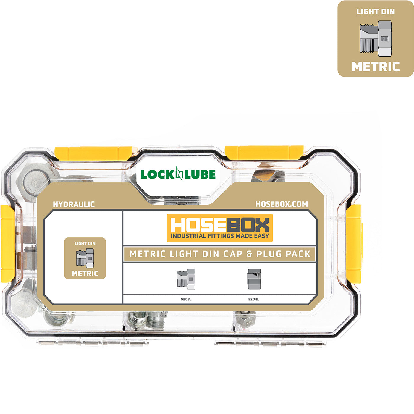 HOSEBOX Fitting Pack Metric Light DIN Caps And Plugs