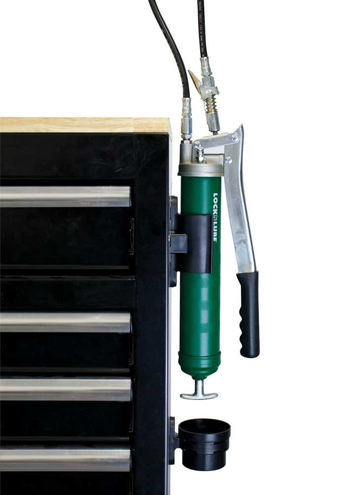 Magnetic Grease Gun Holder + Drip Cup