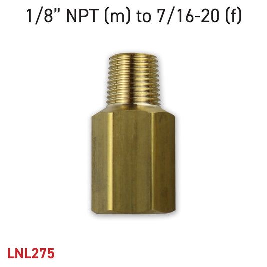 Adapter 1/8" NPT (m) to 7/16-20 (f)