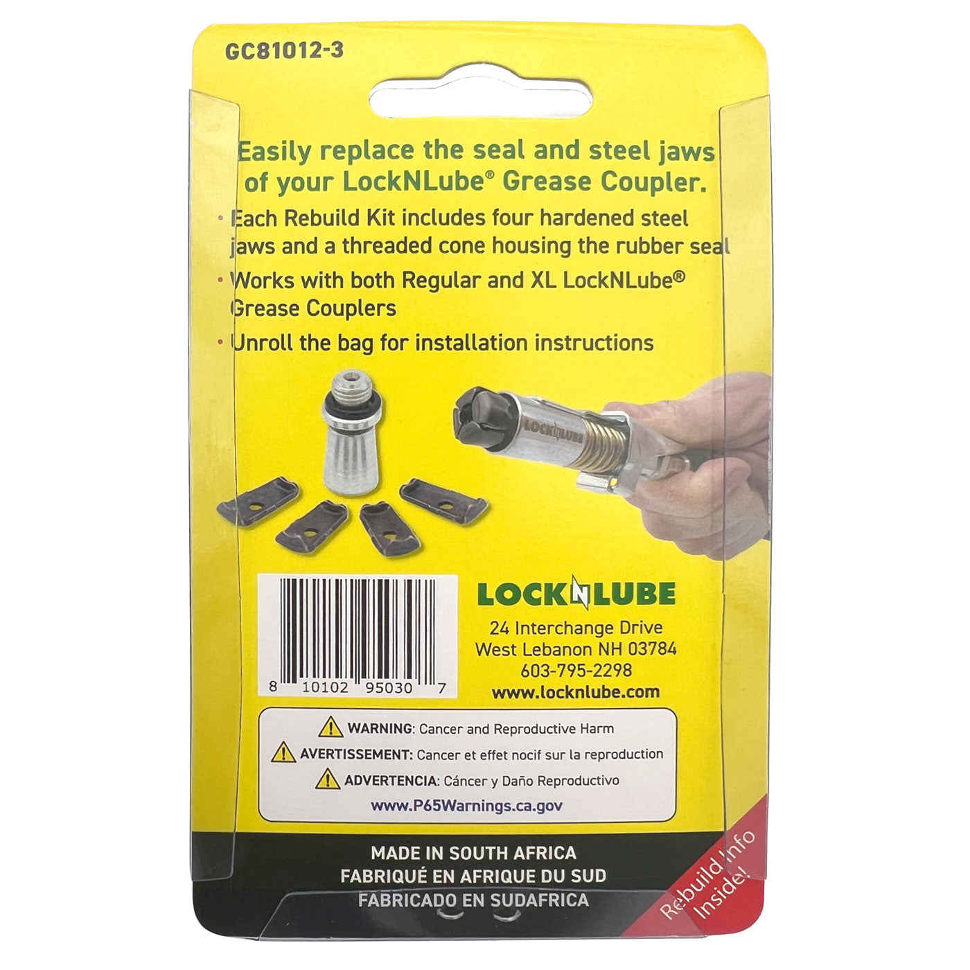 LockNLube® Grease Coupler Rebuild Kit