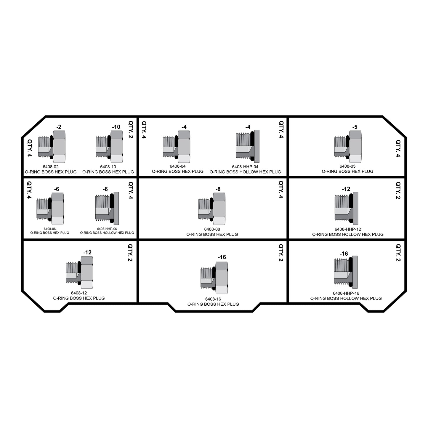 HOSEBOX Fitting Pack ORB Plugs