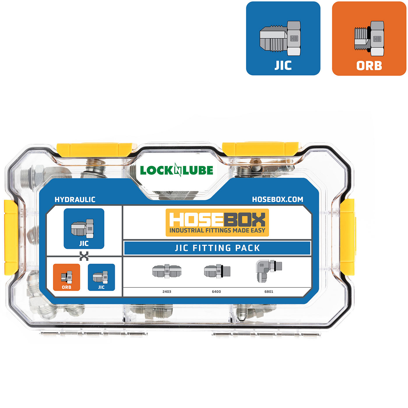 HOSEBOX Fitting Pack JIC to ORB